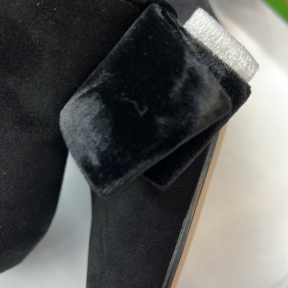 NWT,Kate Spade Donella Suede Leather Ankle Bow Boots,black - Picture 16 of 17